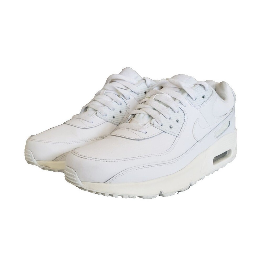 Nike CD6864-100 Air Max 90 Leather GS Youth Size 7Y Shoes Recraft Triple White
